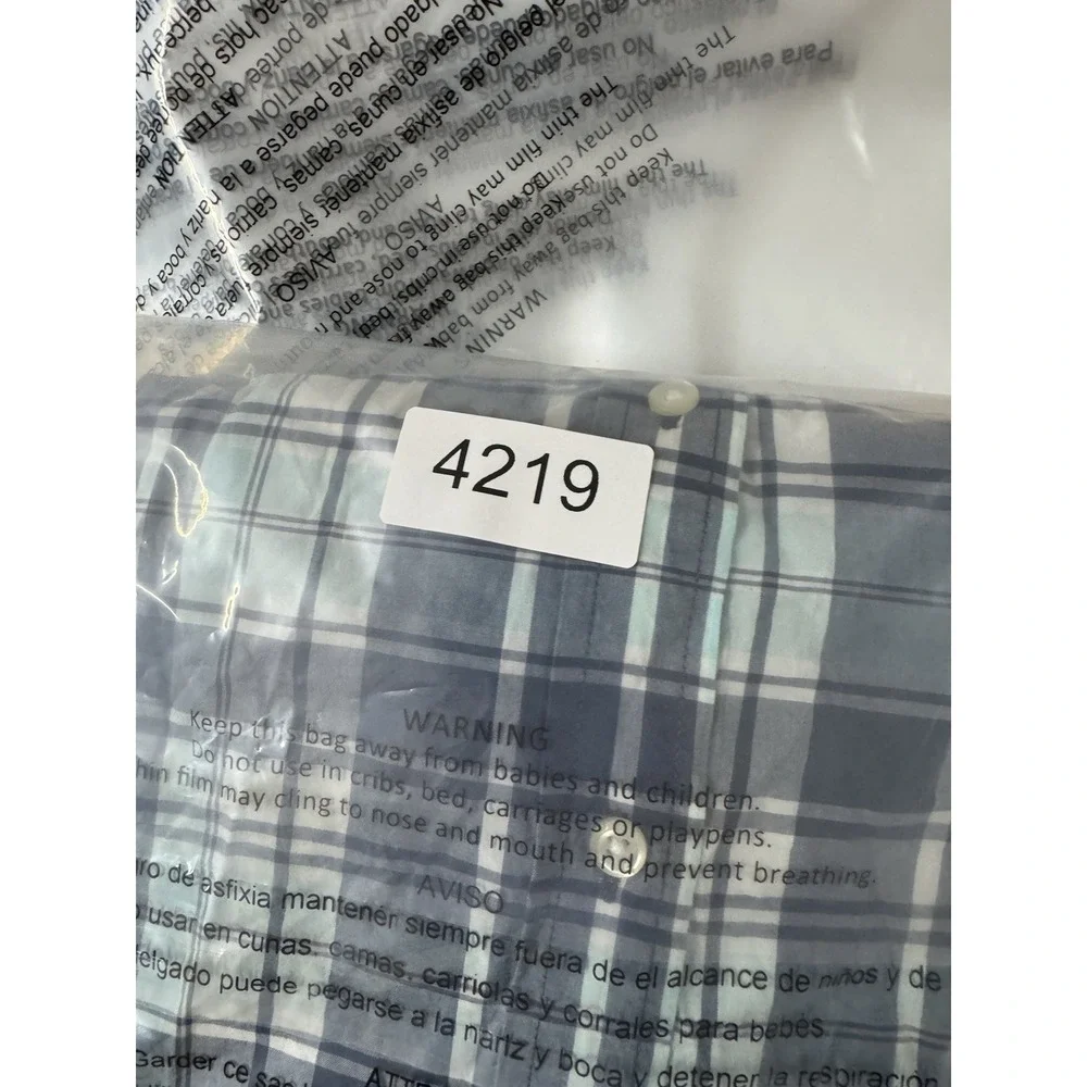 Ralph Lauren Boys XL (18-20) Natural Stretch Plaid Long Sleeve Button Down Shirt